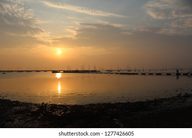 Sunset At Queensborough, Isle Of Sheppey, UK.