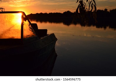 
sunset in a quiet harbor
