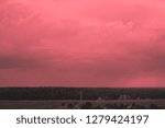 Sunset and red sky