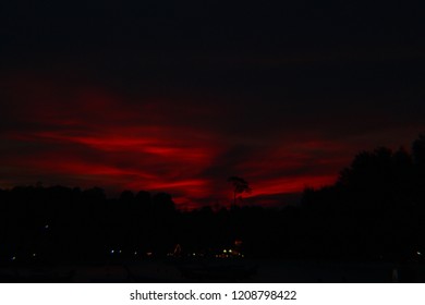 sunset red sky