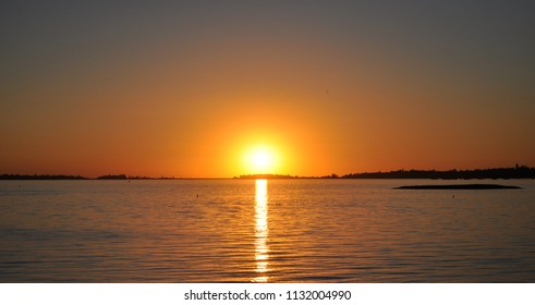 sunset and reflection