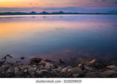 Sunset Reflection In Lake