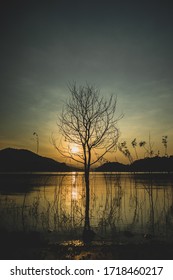 Sunset reflection in a lake