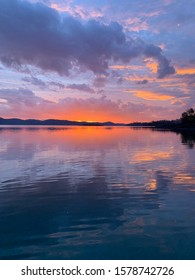 Sunset Reflection Tamar River Tasmania 