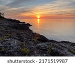 Sunset and Reflections at Copper Harbor Upper Peninsula Michigan Scenery