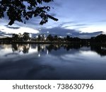 Sunset and reflections in the evening.