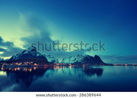 Similar – Foto Bild Panorama Norwegen