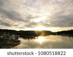 Sunset of river 