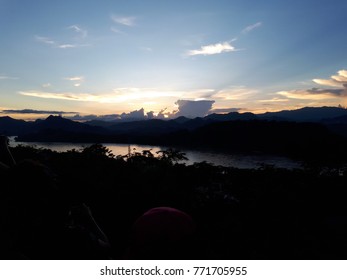Sunset at riverbank