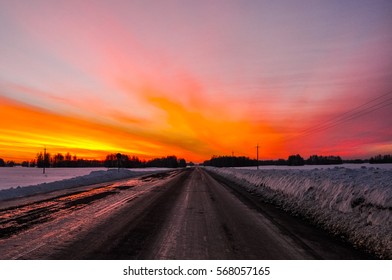 Sunset Road Winter