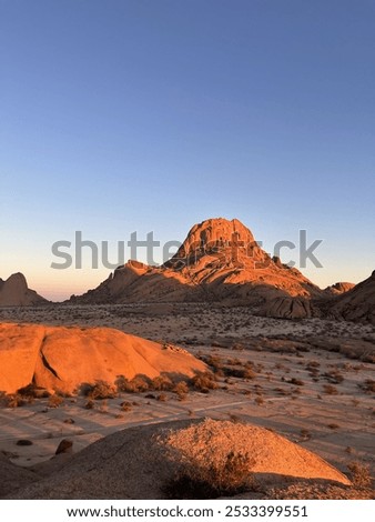 Sunset Rock Formation in Namibia 