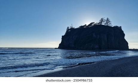 Sunset at Ruby beach, Olympic National Park, Washington, July 2024