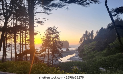 Sunset at Ruby Beach Washington when the tie was out. 