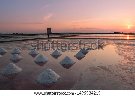 
Sunset at the salt pans of Trapani