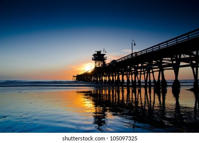 Sunset At San Clemente Pier California