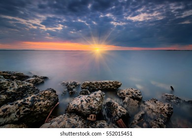 Sunset At Sandy Hook New Jersey 