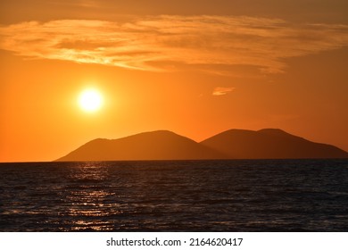 Sunset At Sazan Island, Albani-Vlora, Ionian Sea 