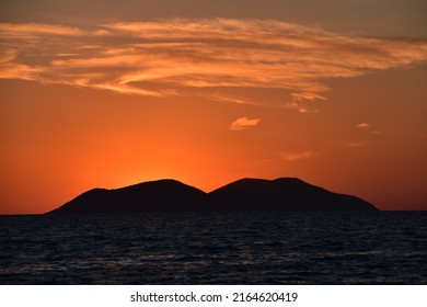 Sunset At Sazan Island, Albani-Vlora, Ionian Sea 