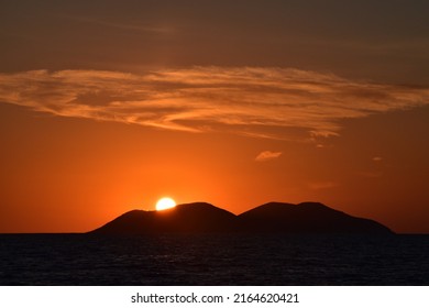 Sunset At Sazan Island, Albani-Vlora, Ionian Sea 