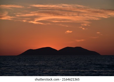 Sunset At Sazan Island, Albani-Vlora, Ionian Sea