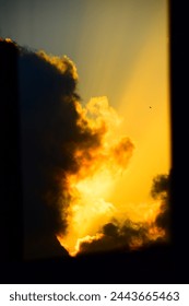 A sunset in a scary clouds