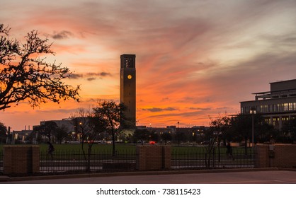 Sunset Scene In Aggie Land With Bell Tower Icon