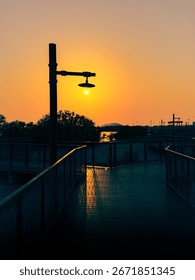 Sunset scene for caption and background 
