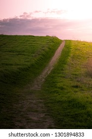 Sunset Scene Of The Hills Of Dublin, California