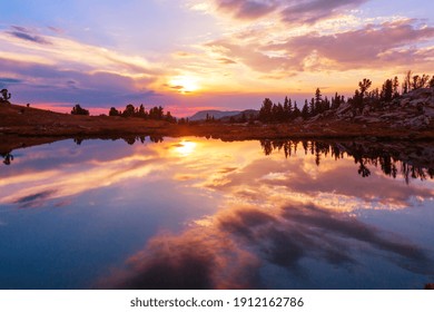 Sunset scene on the lake at sunset autumn nature landscapes - Powered by Shutterstock