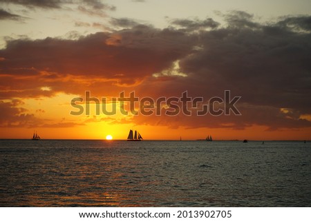 The Sunset scenery in Keywest island