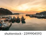 Sunset scenery of Tongyeong, South Korea