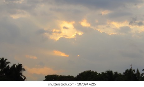 sunset scenes clouds and sky