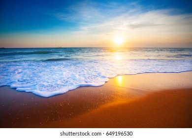 sunset and sea