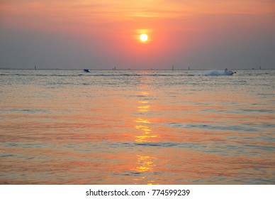 Sunset in the sea