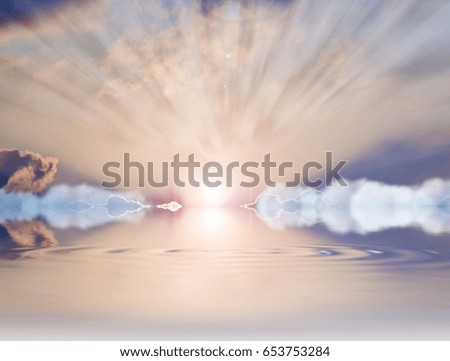 Similar – Image, Stock Photo when it’s evening on the North Sea