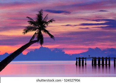 Sunset Seascape, Ko Samui, Thailand.