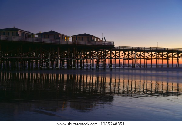Sunset Seascape Panoramic View Crystal Pier Stock Photo Edit Now