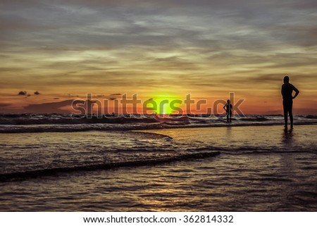 Similar – Very early in the morning on Pacific Beach.