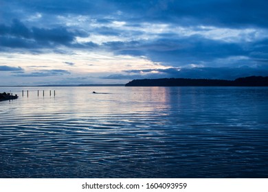 Sunset As Seen On The Whidbey Island Ferry