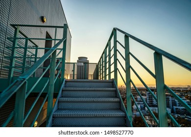 Sunset seen from the very stairs