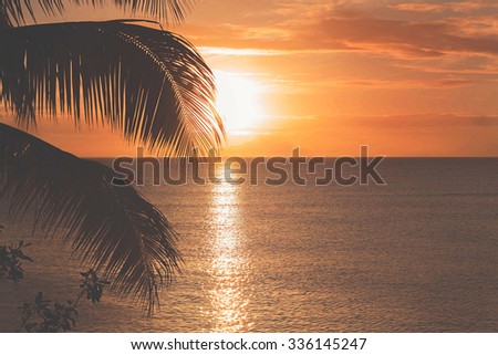 Sunset set in St. Lucia