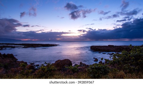 Sunset At Shark's Cove, North Shore, Oahu, HI