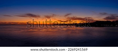 sunset in sharm el sheikh, Hadaba district, Egypt, beautiful view of the red sea, selective focus, panorama in high resolution