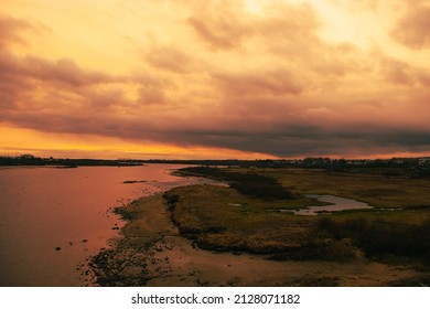 Sunset At The Sheksna River, Russia