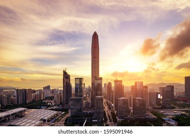 Sunset In Shenzhen Financial District