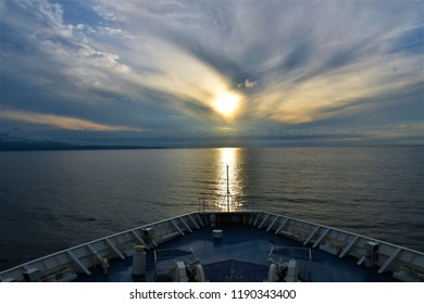 Sunset from the ship