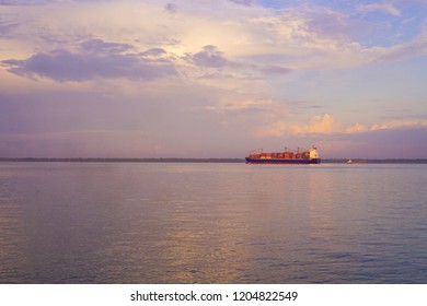 Sunset - with ship