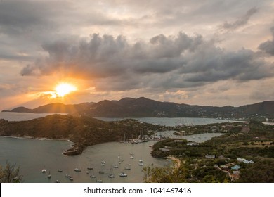 Sunset At Shirley Heights In Antigua