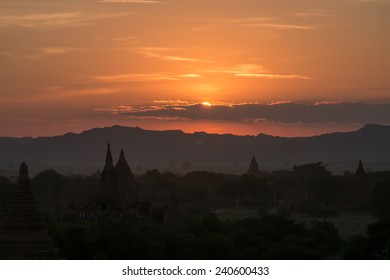 Sunset From Shwesandaw Pagoda