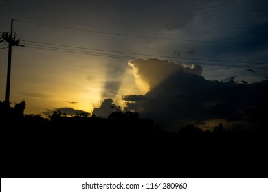 sunset and silhouette.